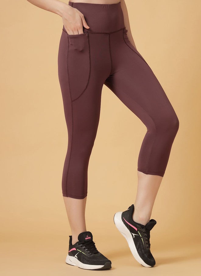 CUKOO High-Rise Slim-Fit Rapid-Dry Three-Fourth Tights - Image 2